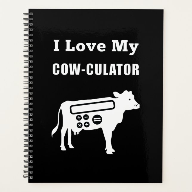 J'Aime Mon Cow-culator Funny Math Calculator Pun (Devant)
