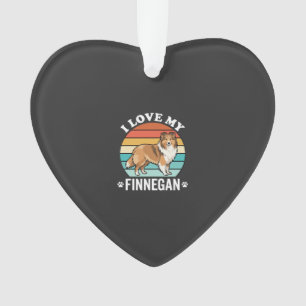J'aime mon Finnegan Sheltie Retro Sunset