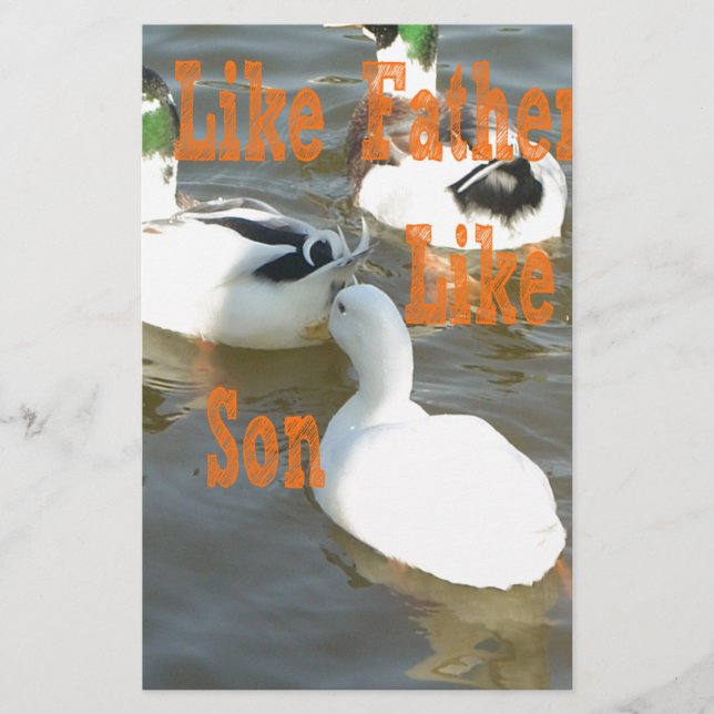 J'aime mon garçon comme un père comme un fils (Devant)