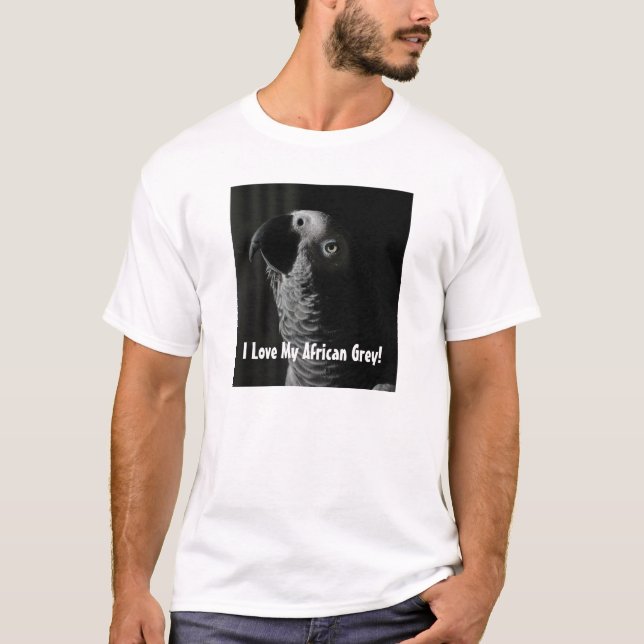 J'aime mon gris africain ! T-shirt de base de (Devant)