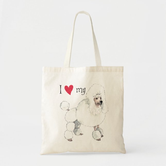 J'aime mon gros Sac fourre-tout de caniche (Devant)