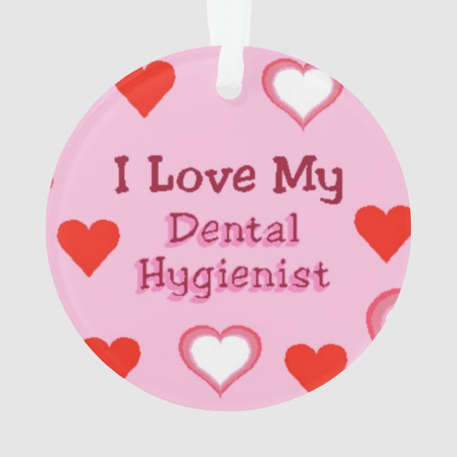 J'aime mon hygiéniste dentaire - coeurs (dos)