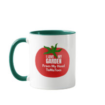 J'Aime Mon Jardin De La Tête Aux Tomates  Mug À Ca