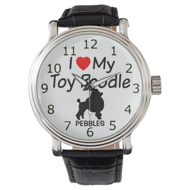 J'Aime Mon Jouet Poodle Chien Montre (devant)