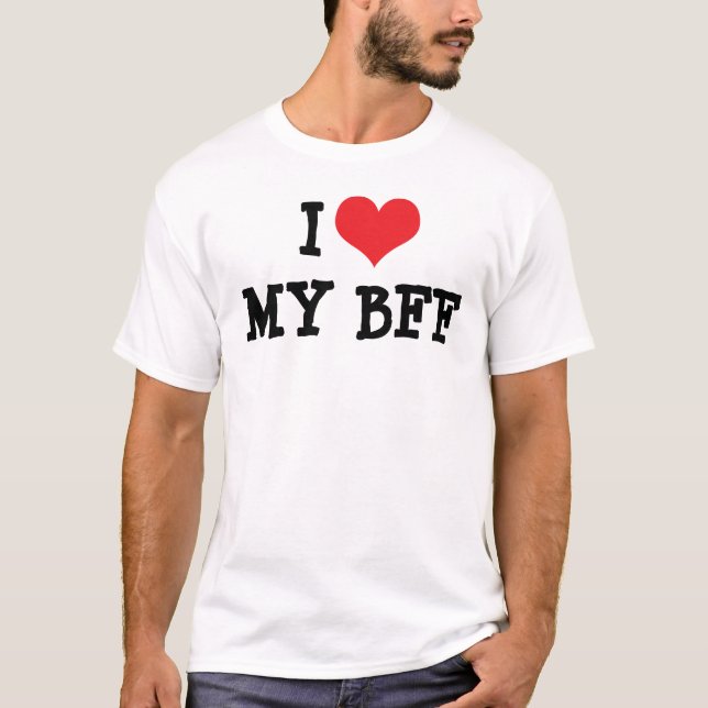 J'Aime Mon Meilleur Ami Pour Jamais T-Shirt BFF (Devant)