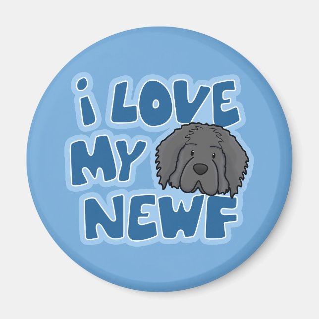 J'Aime Mon Nouveau Magnet (Devant)
