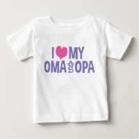 J'Aime Mon Oma Et Mon T-shirt Bébé Opa