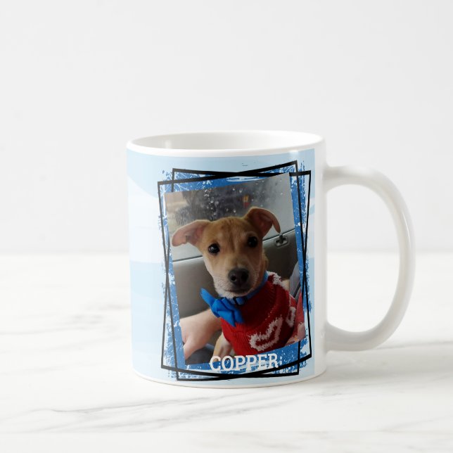 J'aime Mon papa Photo Personnalisée Mug Café (Droite)