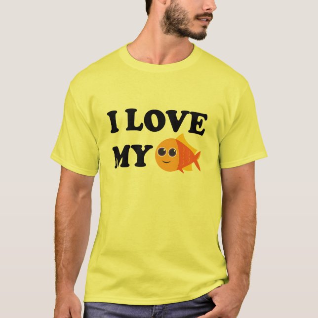 J'Aime Mon Pet Goldfish T-shirt (Devant)