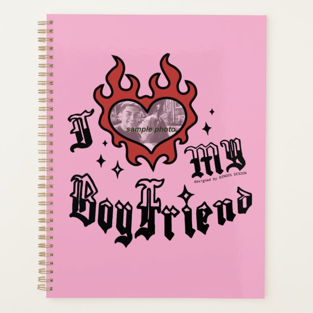 J'aime mon petit ami - Rouge - DingusDesign  (Devant)