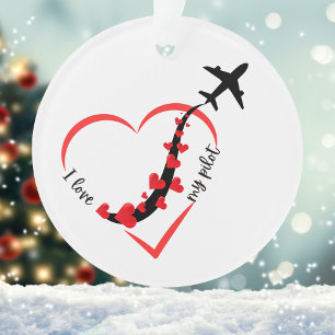 'J'aime mon pilote', Aviation, Simple, Personnalis
