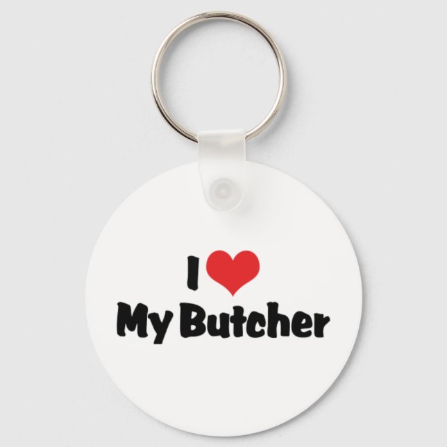 J'aime mon porte-clés de boucher (Recto)