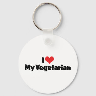 J'aime mon porte-clés végétarien