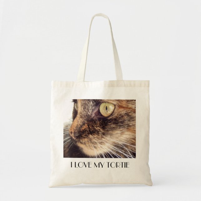 J'aime mon sac à provisions de tortie (Devant)