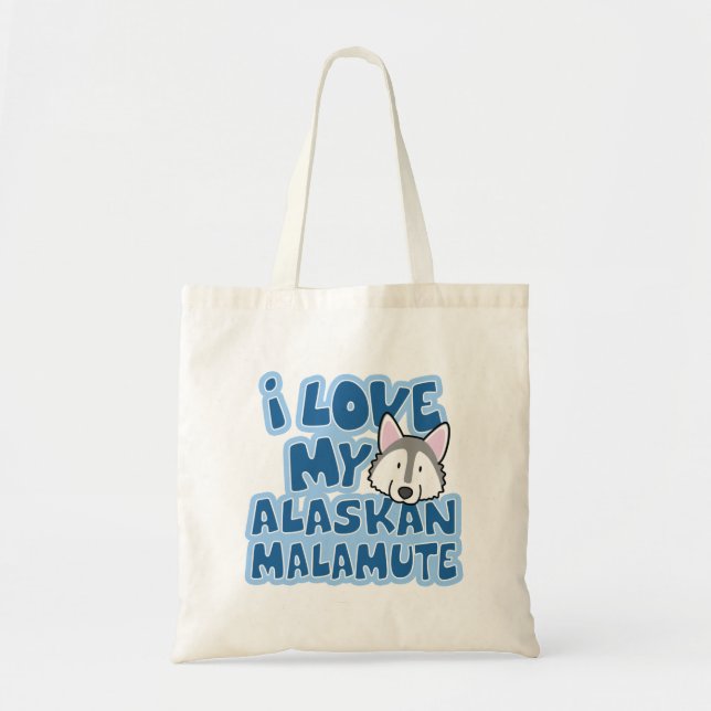 J'aime mon sac de Malamute d'Alaska (Devant)