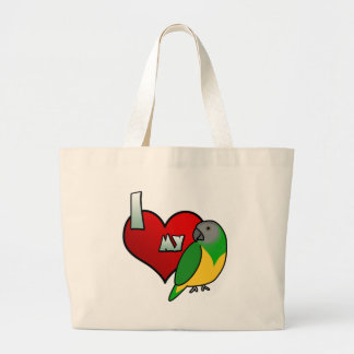 J'aime mon sac de perroquet du Sénégal