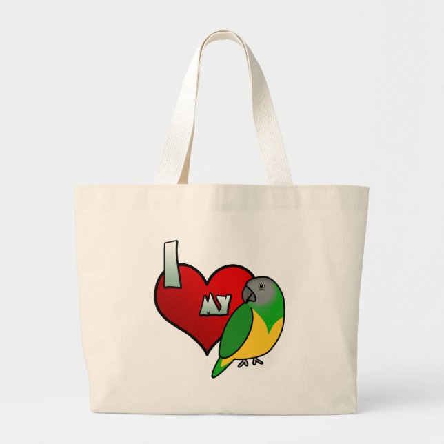 J'aime mon sac de perroquet du Sénégal (Devant)