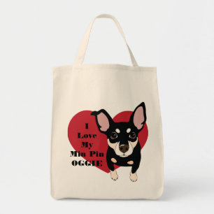 J'aime mon sac d'épicerie de Pin Oggie de minute