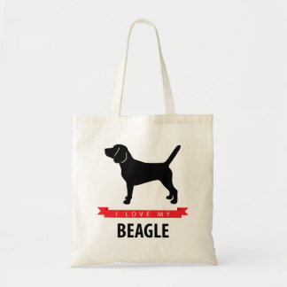 J'aime mon sac fourre-tout à beagle