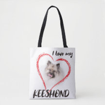 J'aime mon sac fourre-tout à keeshond