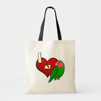 J'aime mon sac fourre-tout à perruche de