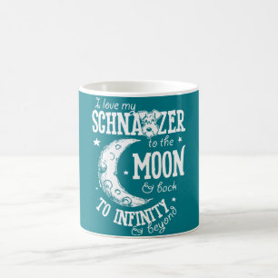 J'aime mon Schnauzer dans la lune et la tasse