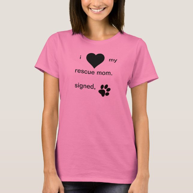 J'aime mon Secourt maman T-shirt (Devant)