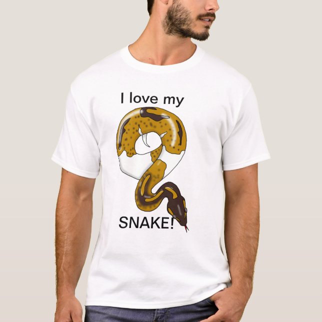 J'aime mon serpent ! Conception 7 de T-shirt (Devant)