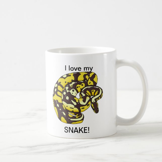 J'aime mon serpent ! Tasse de café (Droite)