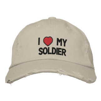 J'aime mon soldat Casquette brodé