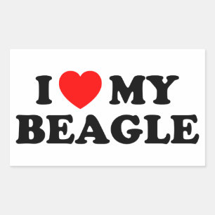 J'aime mon Sticker Beagle