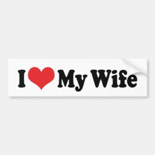 J'Aime Mon Sticker Bumper Femme