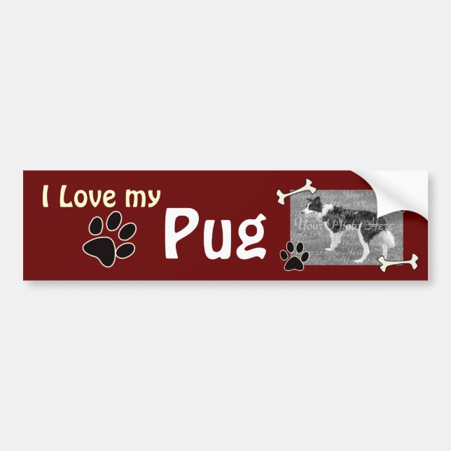 J'aime mon Sticker pare-chocs Carlin (Devant)
