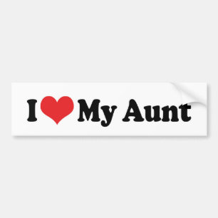 J'Aime Mon Sticker Tante Bumper