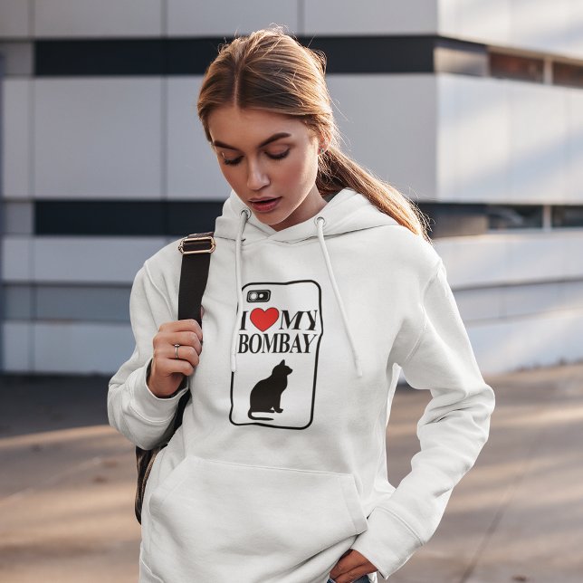 J'Aime Mon Sweat - shirt à capuche Chat Bombay (Créateur téléchargé)