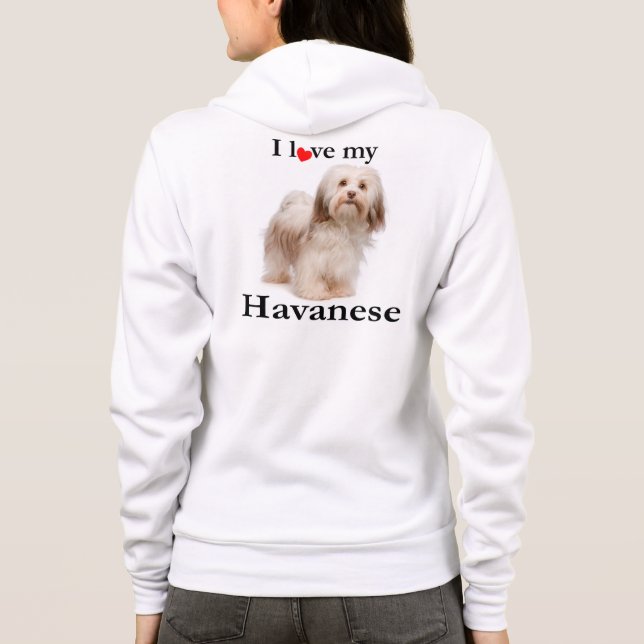 J'aime mon Sweat - shirt à capuche Havanais (Dos)