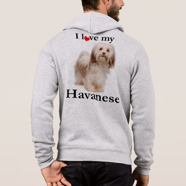 J'aime mon Sweat - shirt à capuche Havanais (Dos)
