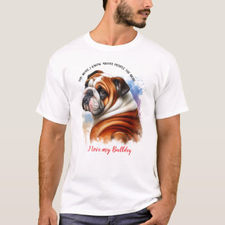 J'Aime Mon T-shirt Bulldog