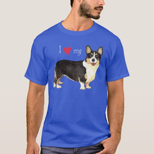 J'aime mon T-shirt Cardigan Welsh Corgi (Devant)