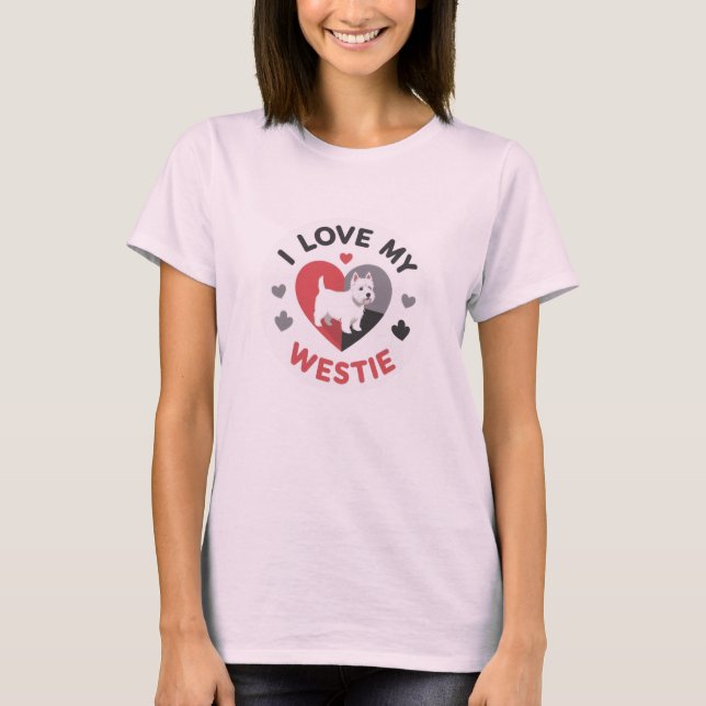 J'Aime Mon T-shirt Chien Westie (Devant)