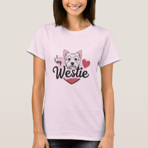 J'Aime Mon T-shirt Chien Westie