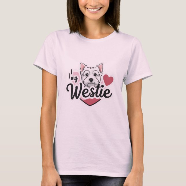J'Aime Mon T-shirt Chien Westie (Devant)