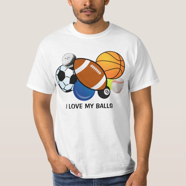 "J'aime mon T-shirt de boules " (Devant)