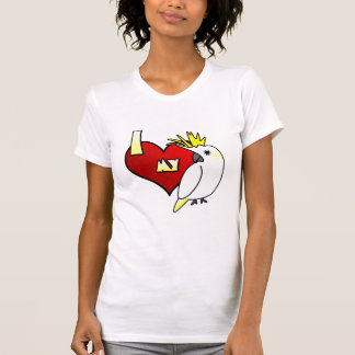J'aime mon T-shirt de cacatoès Crested par soufre
