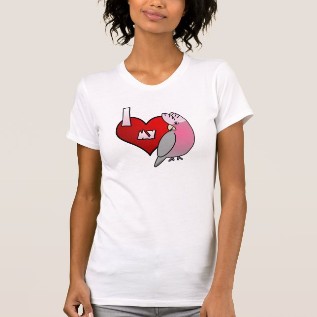 J'aime mon T-shirt de cacatoès de Galah (Devant)