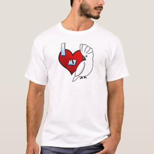 J'aime mon T-shirt de cacatoès de parapluie