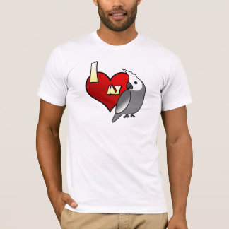 J'aime mon T-shirt de Cockatiel de Whiteface