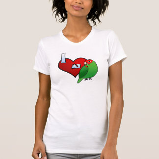 J'aime mon T-shirt de Conure dirigé par cerise