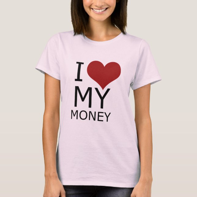 J'aime mon T-shirt de filles d'argent (Devant)
