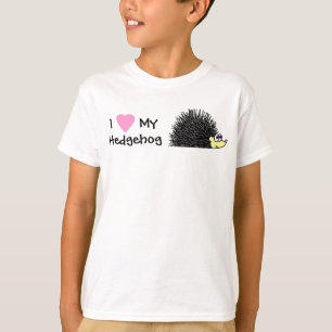 J'aime mon T-shirt de filles de hérisson